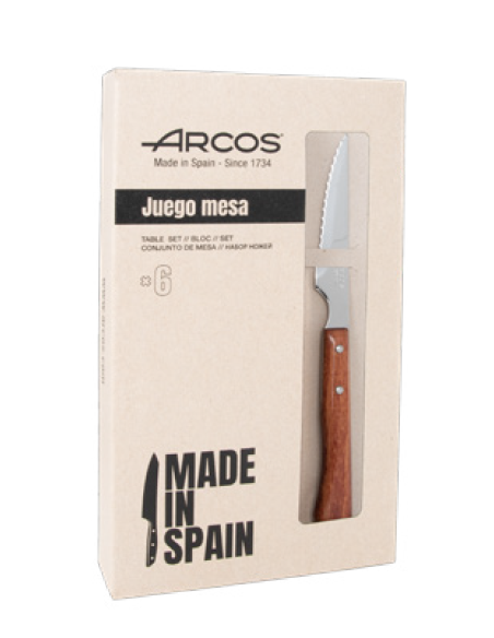 CONJUNTO CHULETEROS FILO 6 PIEZAS SERIE FOREST