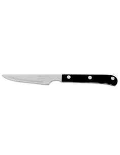 CUCHILLO CHULETERO PERLADO NEGRO 115MM SERIE STEAK BASIC