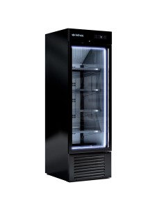 ARMARIO EXPOSITOR REFRIGERADO 1 PUERTA COLOR NEGRO MINIMARKET SERIES