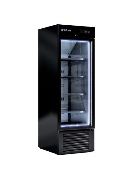 ARMARIO EXPOSITOR REFRIGERADO 1 PUERTA COLOR NEGRO MINIMARKET SERIES