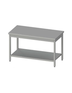 Mesa de trabajo central 800x500x850 mm con estante desmontada