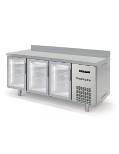 Bajo-mostrador GN 1/1 Speed 3 Puertas Cristal LED 1795x700x850 mm Docriluc