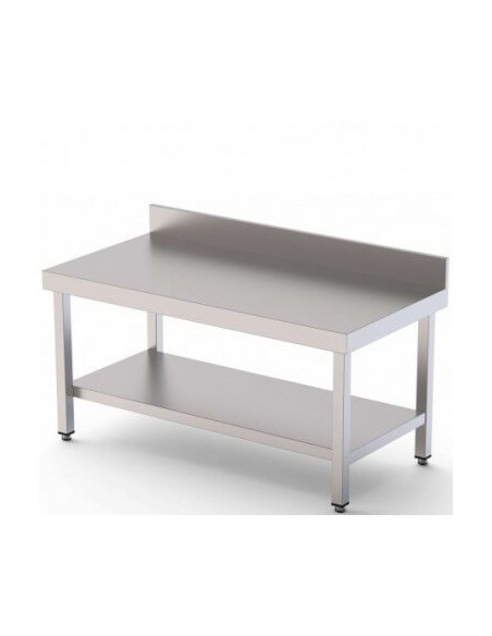 Mesa baja de trabajo 1000x700x600 mm con estante montada