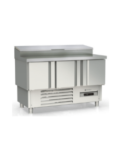 Mesa Fría para Ensaladas GN1/1 SALADETTE 3 Puertas - Cubierta Abatible 1375x700x890 mm