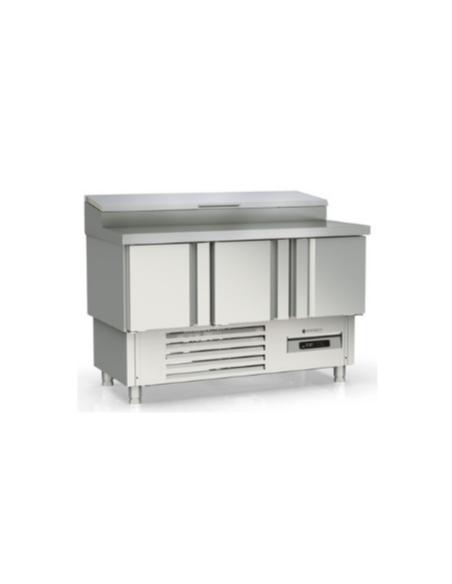 Mesa Fría para Ensaladas GN1/1 SALADETTE 3 Puertas - Cubierta Abatible 1375x700x890 mm