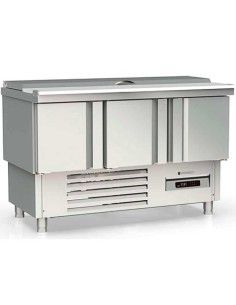 Mesa Fría para Ensaladas GN1/1 SALADETTE  Cubierta Abatible MFS-140