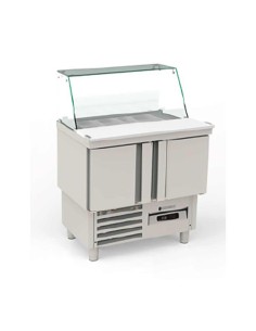 Mesa fría GN 1/1 Compacta Kebab 2 Puertas