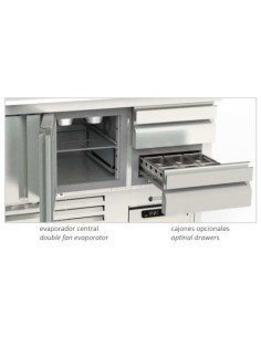 Mesa fría GN 1/1 Compacta Kebab 4 Puertas 1825x700x890 2