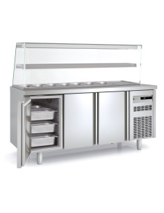 Mesa fría GN 1/1 Kebab 3 puertas