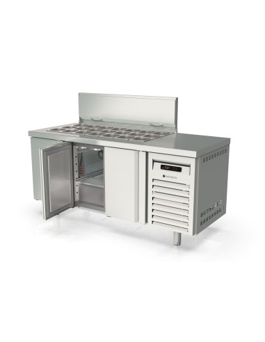 Mesa fría SALAD-CHEFF GN1/1 encimera abierta 3 puertas MFE-200
