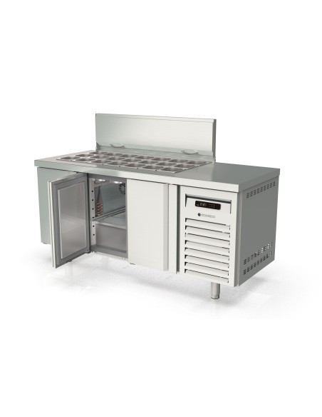 Mesa fría SALAD-CHEFF GN1/1 encimera abierta 3 puertas MFE-200