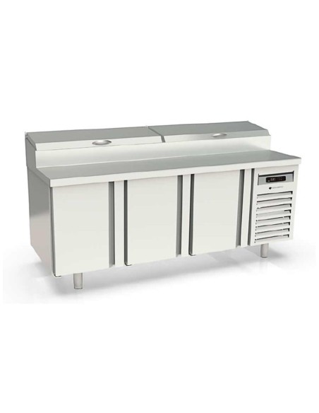 Mesa fría BIG SALAD-PIZZA CHEFF 3 Puertas gama 80 2020x800x850
