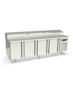 Mesa fría BIG SALAD-PIZZA CHEFF 4 Puertas gama 80 2545x800x850