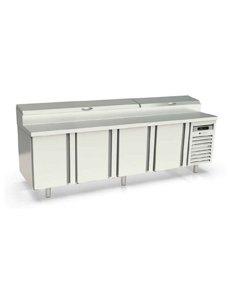 Mesa fría BIG SALAD-PIZZA CHEFF 4 Puertas gama 80 2545x800x850