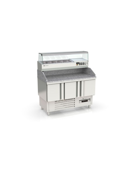 Mesa Fría COMPACTA PIZZA 1370x700x890