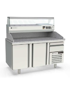 Mesa fría PIZZA cajón neutro 2 puertas  MR80-160 1565x800x850