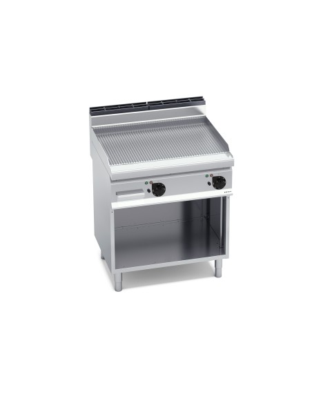 Plancha Fry-top Acero Inox. Ranurado Eléctrica 800x714x290mm Macros700