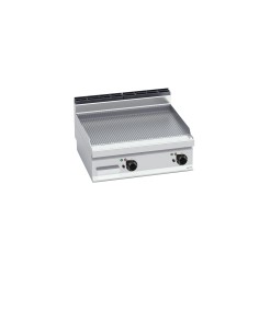 Plancha Fry-top Acero Inox Ranurado, Eléctrica 800x714x290mm Macros700