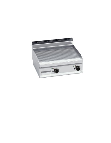 Plancha Fry-top Acero Inox Ranurado, Eléctrica 800x714x290mm Macros700