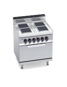 Cocina 4 fuegos cuadrados + horno GN2/1 800x700x900mm Macros700 Bertos