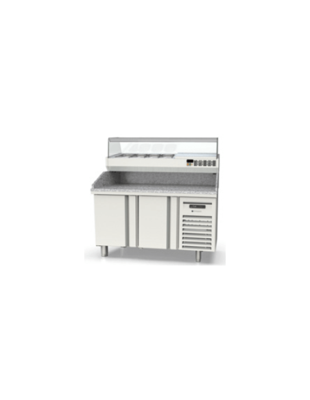 Mesa Fría Pizza 2 puertas 1495x600x850 (fondo 600)