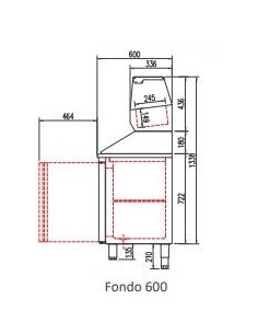 Mesa Fría Pizza 2 puertas 1495x600x850 (fondo 600) 2