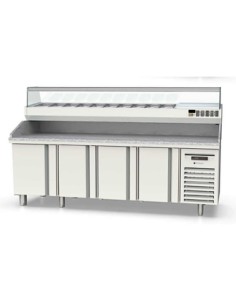 Mesa Fría Pizza 4 puertas 2545x600x850 (fondo 600)