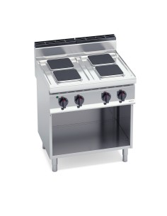 Cocina de 4 fuegos cuadrados con pie eléctrica 800x700x900mm Macros700