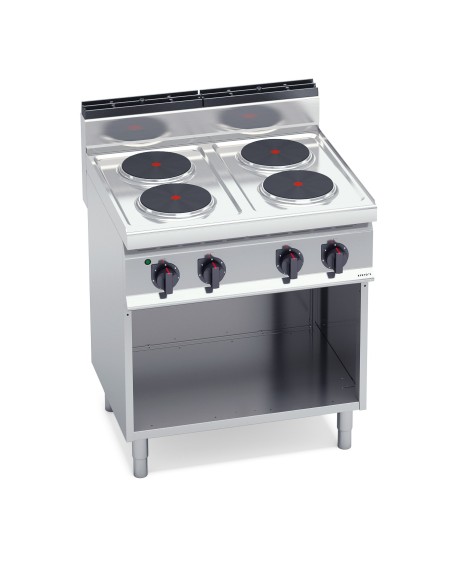 Cocina de 4 fuegos con pie eléctrica 800x700x900 mm Macros700