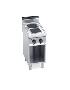 Cocina de 2 fuegos cuadrados con pie eléctrica 400x700x900 mm Macros700