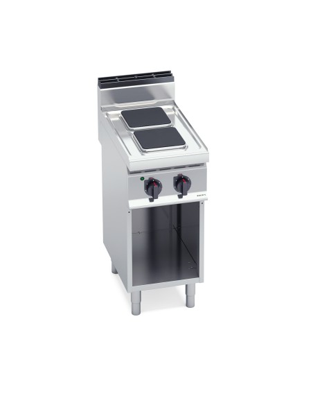 Cocina de 2 fuegos cuadrados con pie eléctrica 400x700x900 mm Macros700