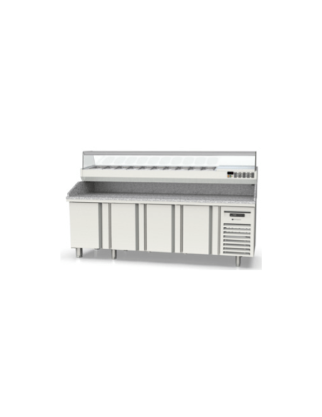 Mesa Fría Pizza 4 puertas 2545x800x850 (fondo 800)