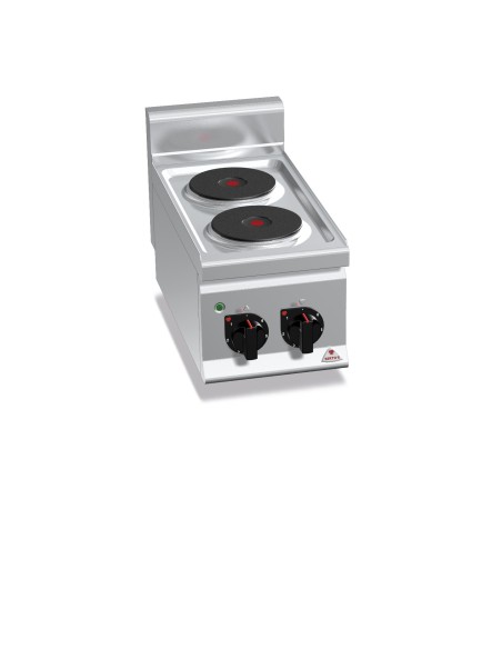 Cocina de 2 fuegos eléctrica 300x600x290 mm Plus600 Bertos