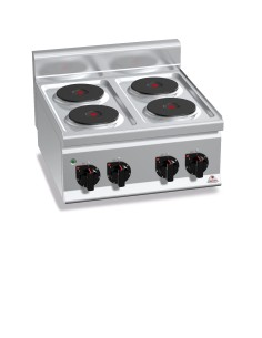 Cocina de 4 fuegos eléctrica 600x600x290 mm Plus600  Bertos