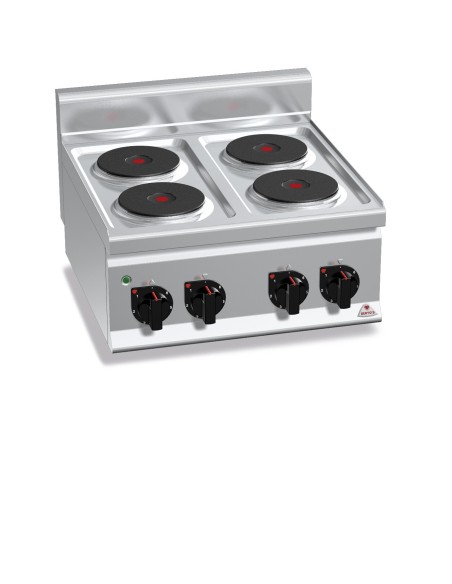 Cocina de 4 fuegos eléctrica 600x600x290 mm Plus600  Bertos