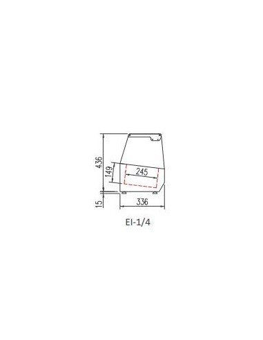 Expositor ingredientes 1/4 GN 8 Cubetas Cúpula de cristal