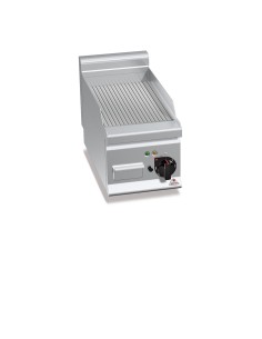 Plancha Fry-top Acero Inox. Ranurado, Eléctrica 300x600x290 mm Plus600