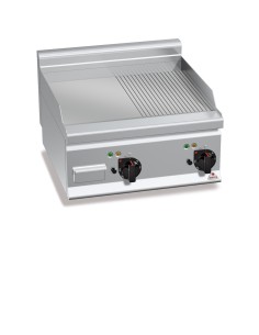 Plancha Fry-top Acero Rectificado, Eléctrica de 600x600x290mm Plus600