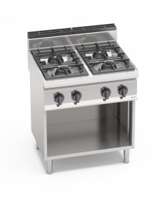 Cocina de 4 fuegos a gas con mueble 800x714x900 mm Macros700