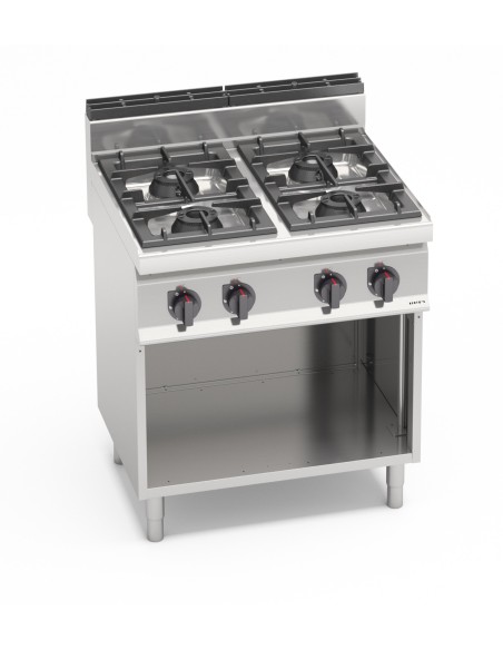 Cocina de 4 fuegos a gas con mueble 800x714x900 mm Macros700
