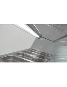 Expositor ingredientes 1/4 GN 6 Cubetas Cubierta inox abatible1495x336 2