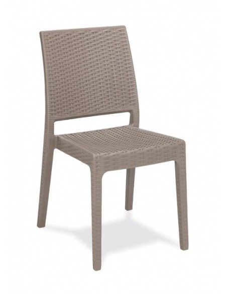 Silla M1116 Monobloc Granate/Grafito/Tórtola - Mobiliario Hostelería