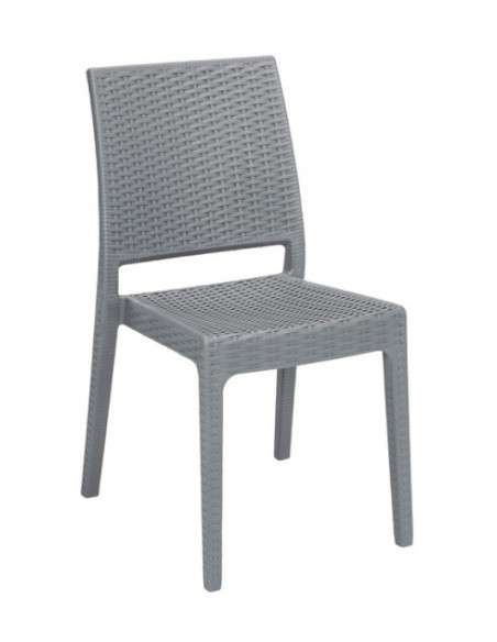 Silla M1116 Monobloc Granate/Grafito/Tórtola - Mobiliario Hostelería