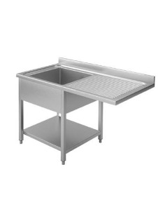 Fregadero inox 1 seno c/escurridor + Estante - WC-C402501