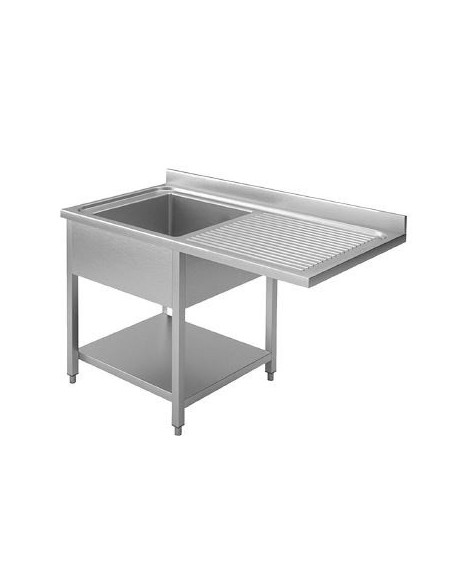 Fregadero inox 1 seno c/escurridor + Estante - WC-C402501