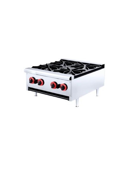 Cocina gas sobremesa 4 fuegos 610x770x375 mm - HGS-4