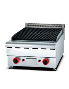 Barbacoa Gas piedra volcánica 600 mm 2 quemadores - HGL-607