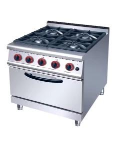 Cocinas gas 4 fuegos + Horno 700x700x920 mm - HGR-705