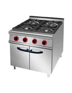 Cocina gas 4 fuegos + Mueble 2 puertas 700x700x920 mm - HGR-705B