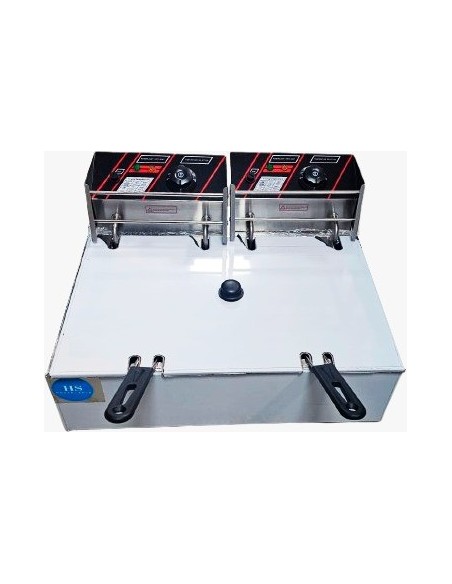 Freidora Eléctrica sobremesa 6+6L sin grifo - HEF-83